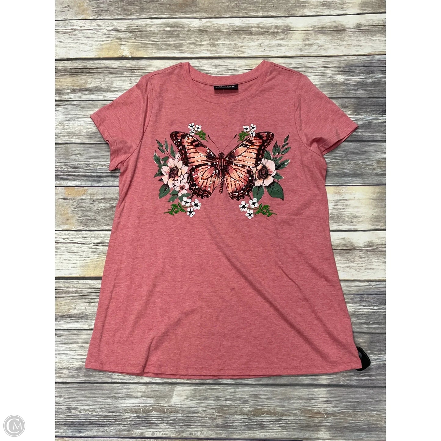 Top Short Sleeve By Lane Bryant In Orange, Size: M