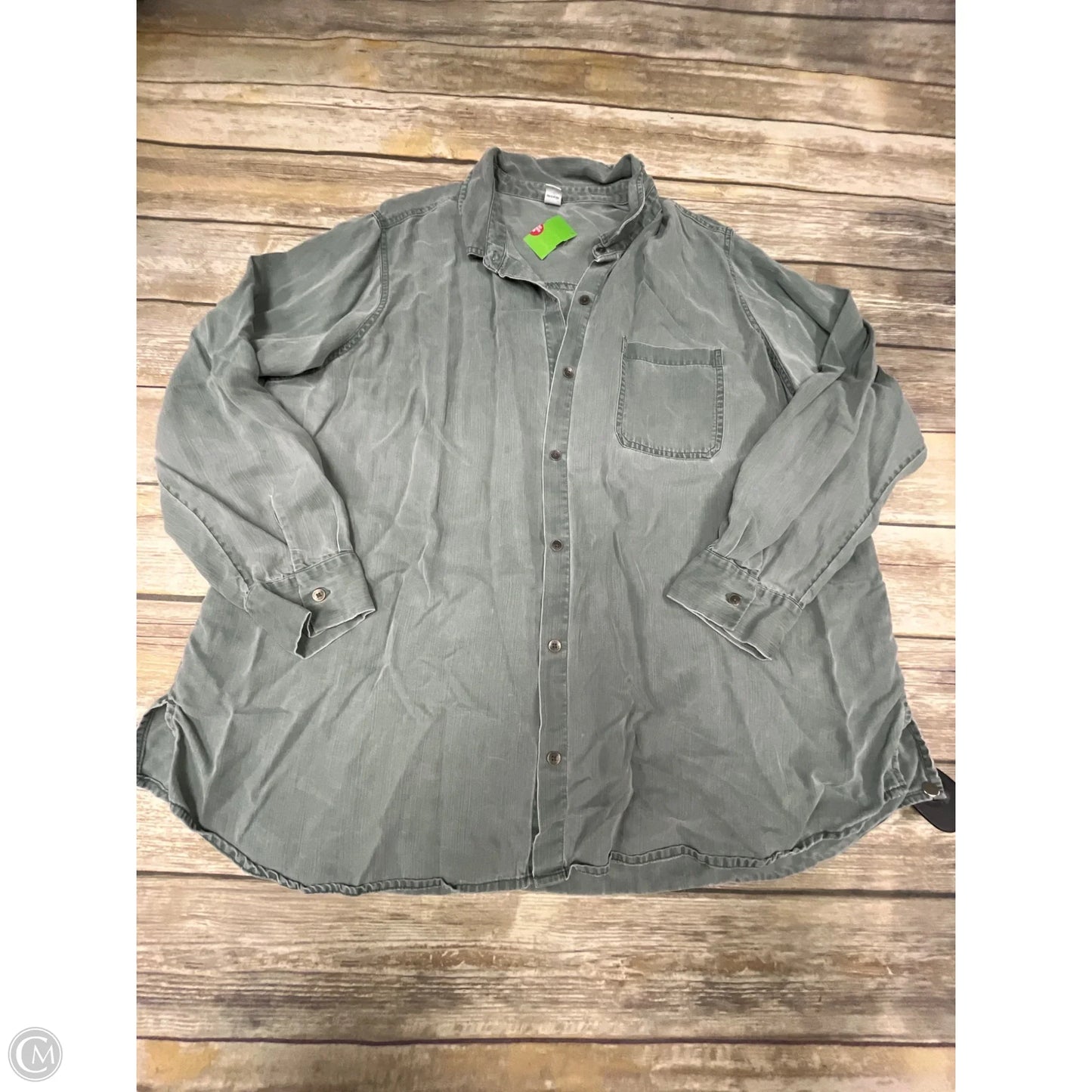 Top Long Sleeve By Old Navy In Green, Size: Xxl