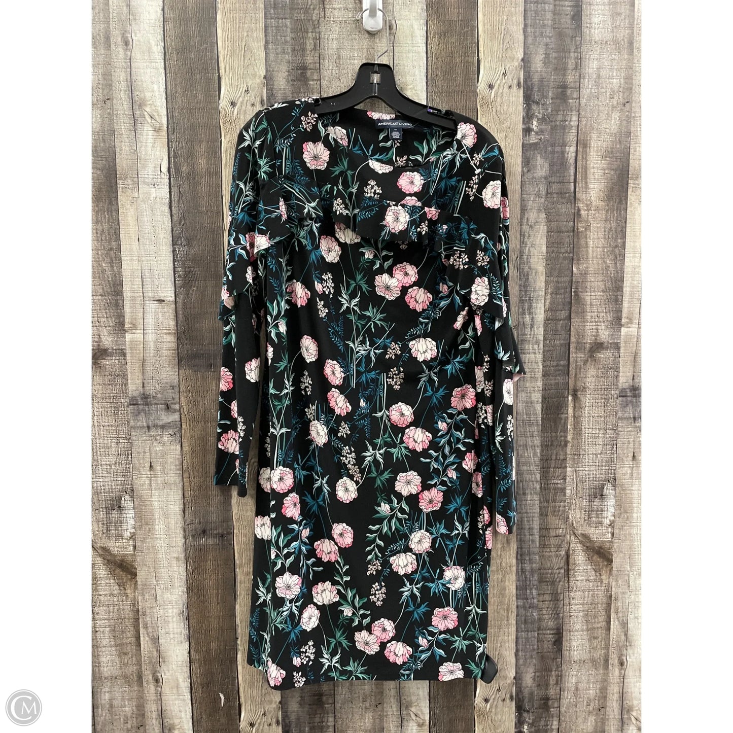 Dress Casual Midi By American Living In Floral Print, Size: 12