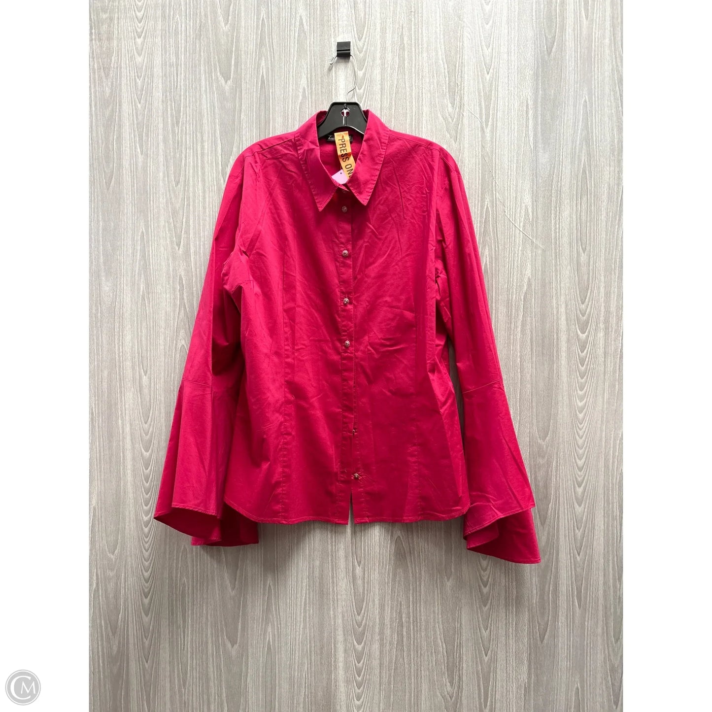 Top Long Sleeve By New York And Co In Red, Size: Xxl