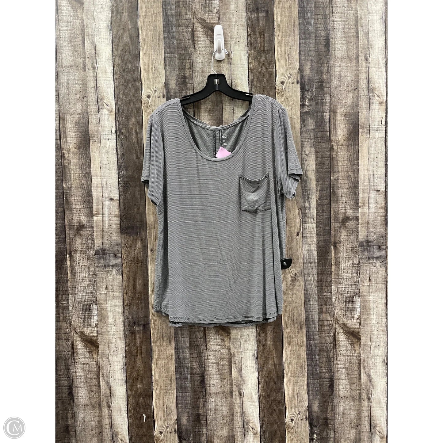 Top Short Sleeve By Dip In Striped Pattern, Size: Xl