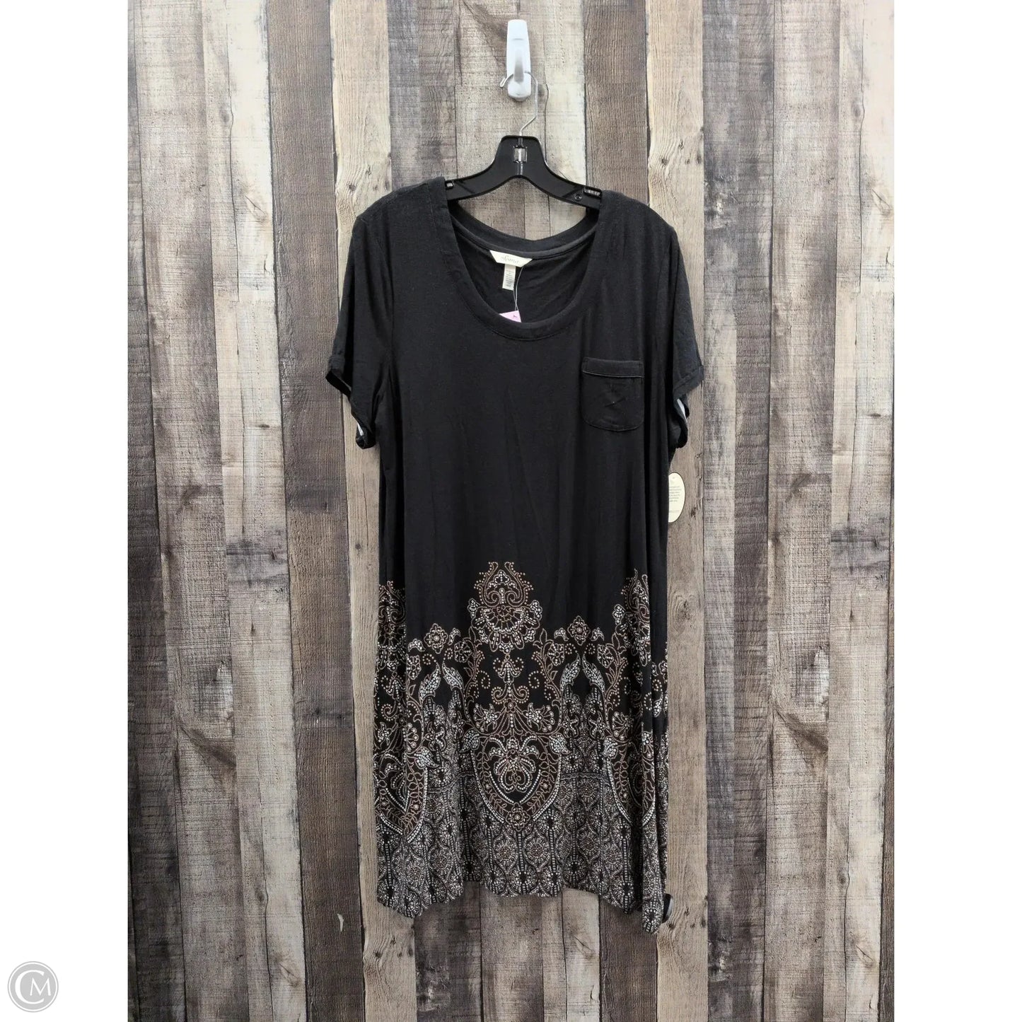 Dress Casual Midi By Soma In Black, Size: L