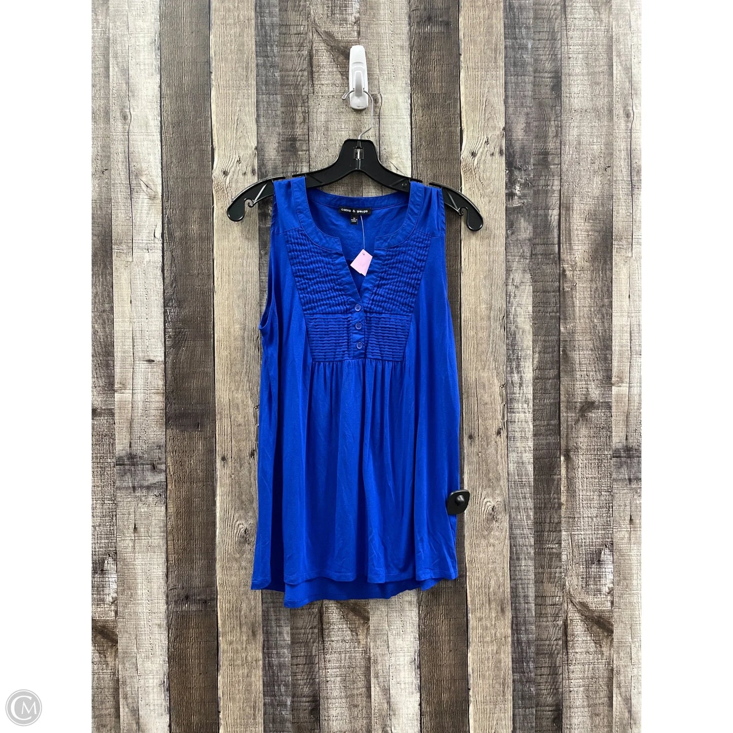 Top Sleeveless Basic By Cable And Gauge In Blue, Size: M