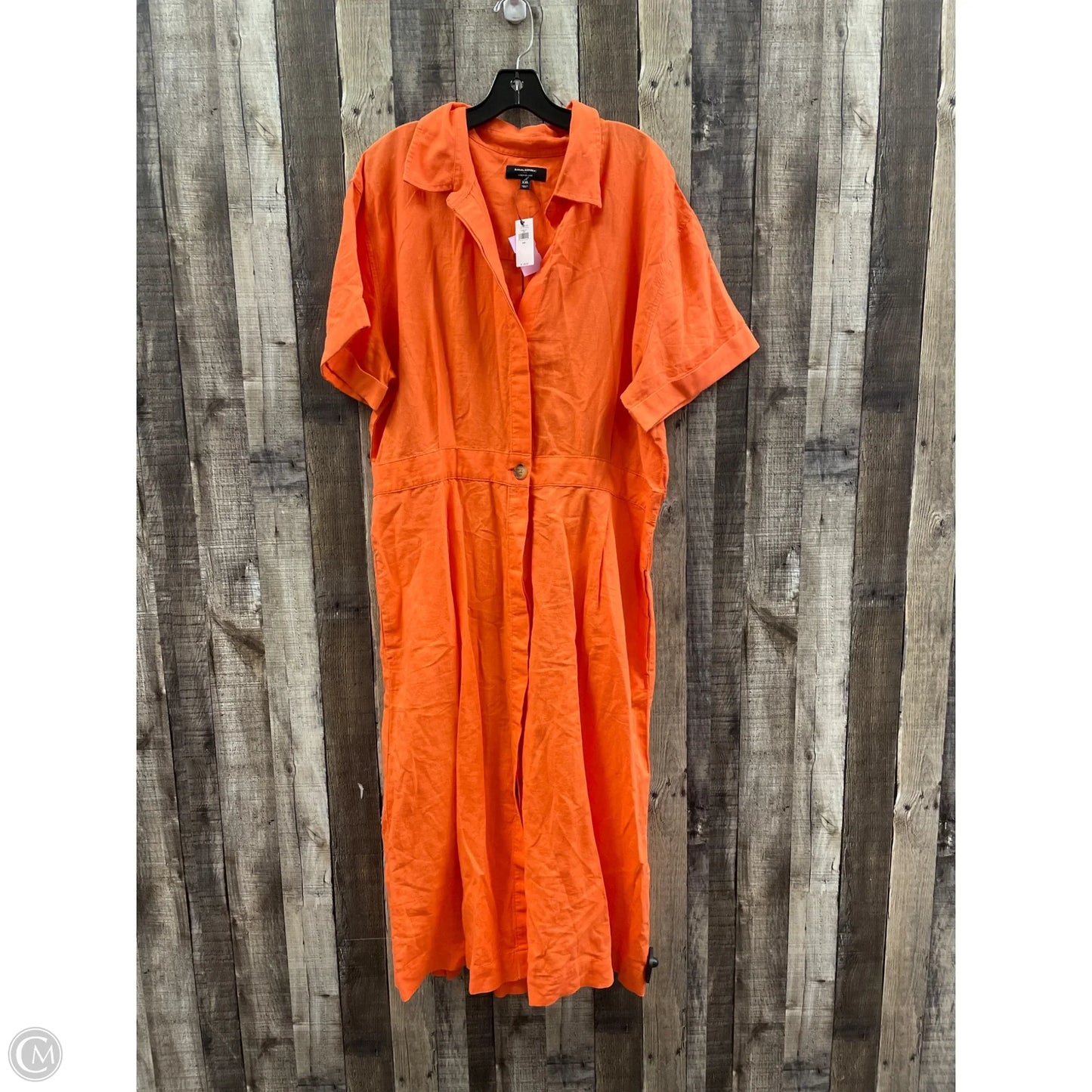 Dress Casual Maxi By Banana Republic In Orange, Size: Xxl