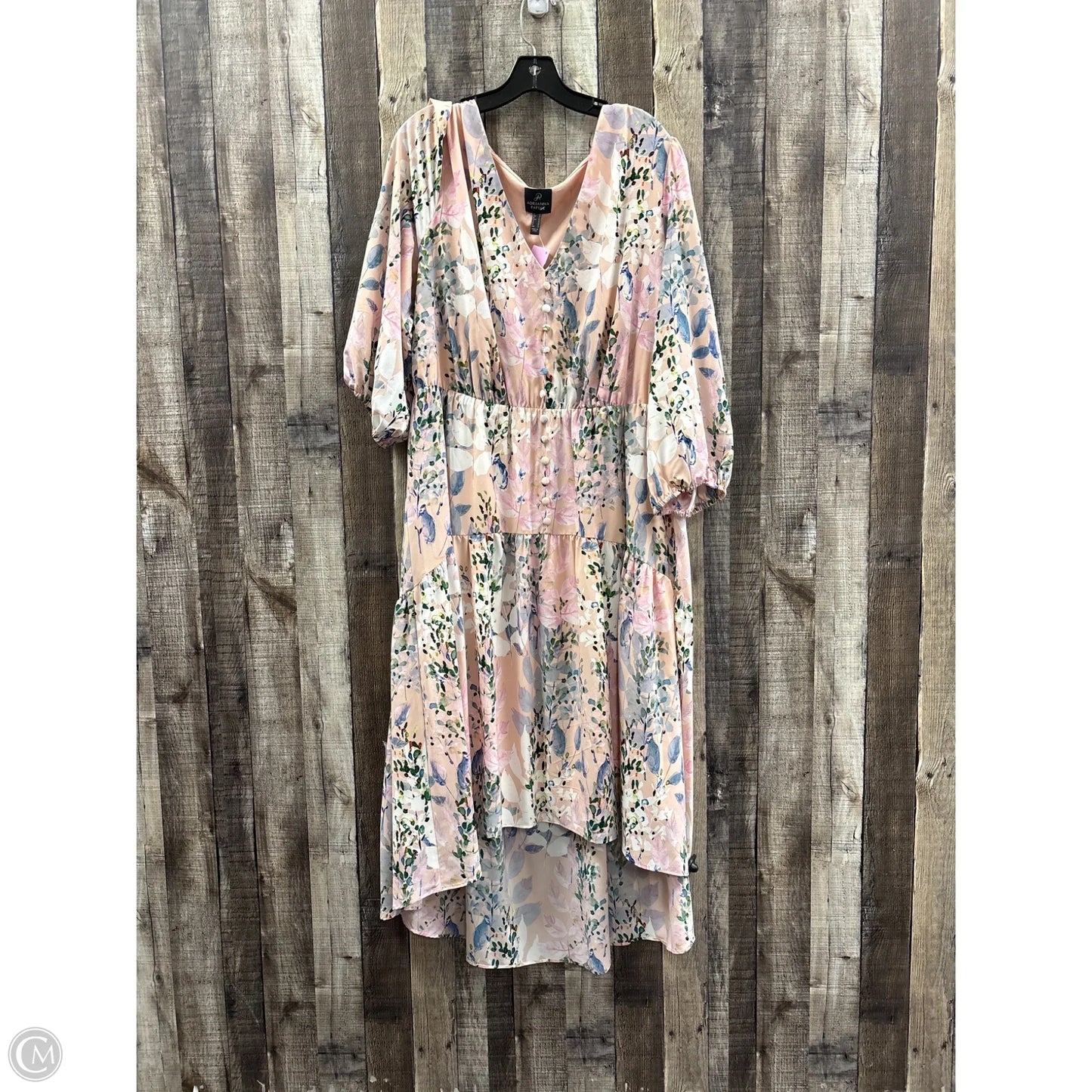 Dress Casual Maxi By Adrianna Papell In Floral Print, Size: 18