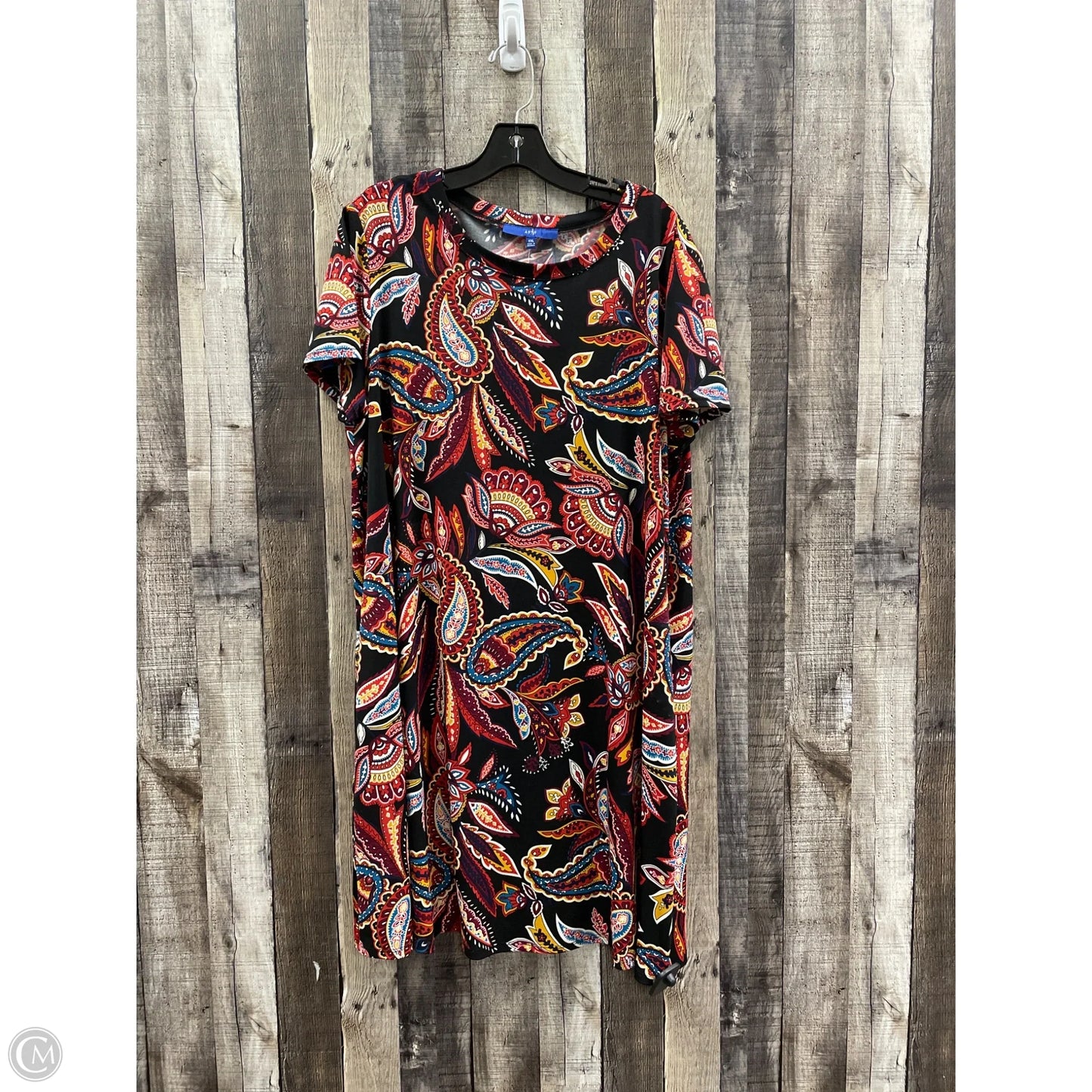 Dress Casual Midi By Apt 9 In Black, Size: Xxl