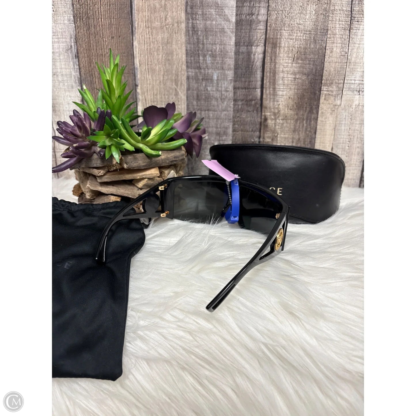 Sunglasses Luxury Designer By Versace, Size: