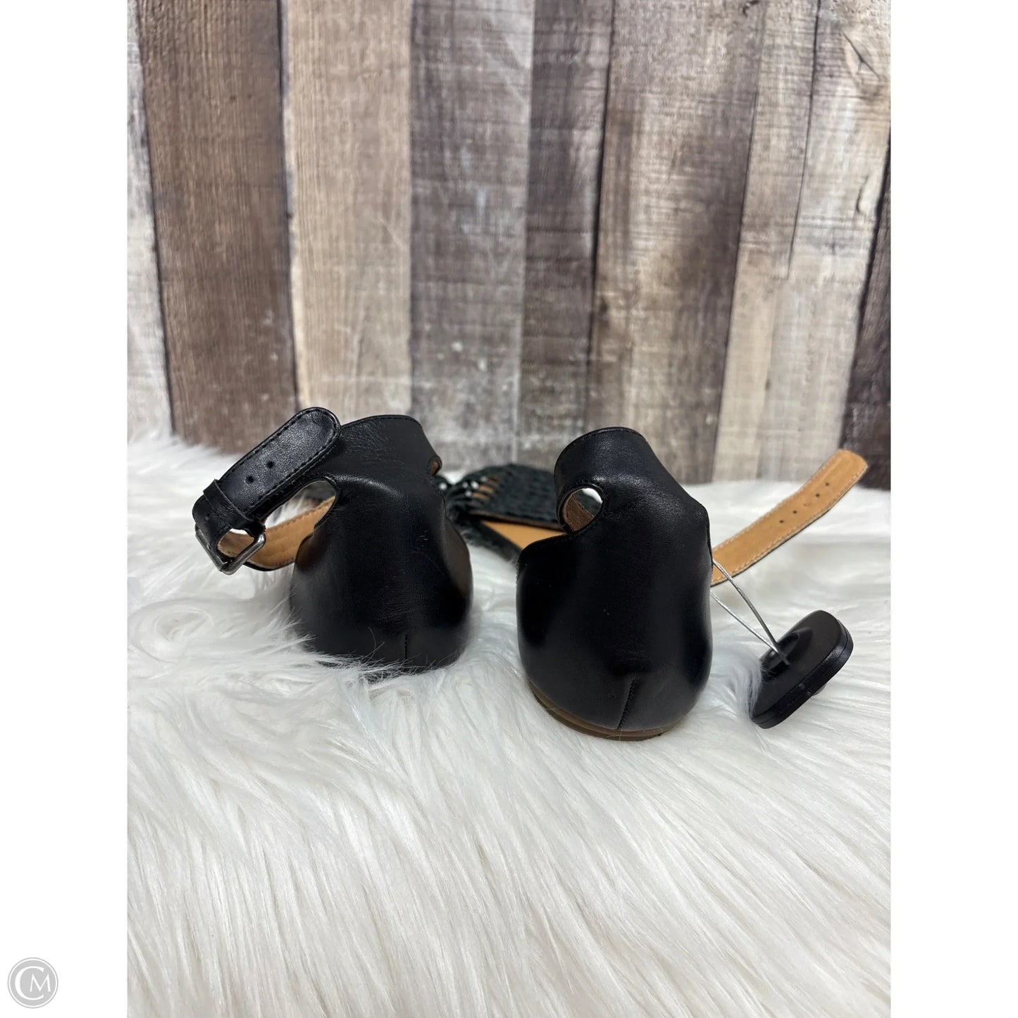 Sandals Flats By Crown Vintage In Black, Size: 8