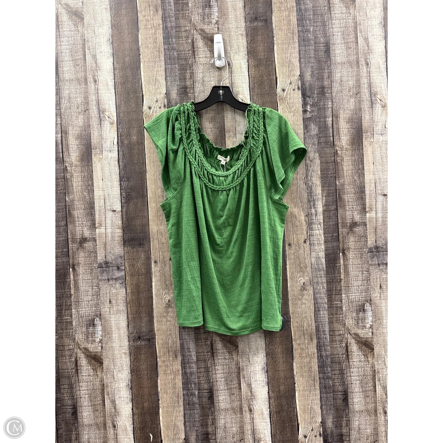 Top Short Sleeve By Max Studio In Green, Size: 2x
