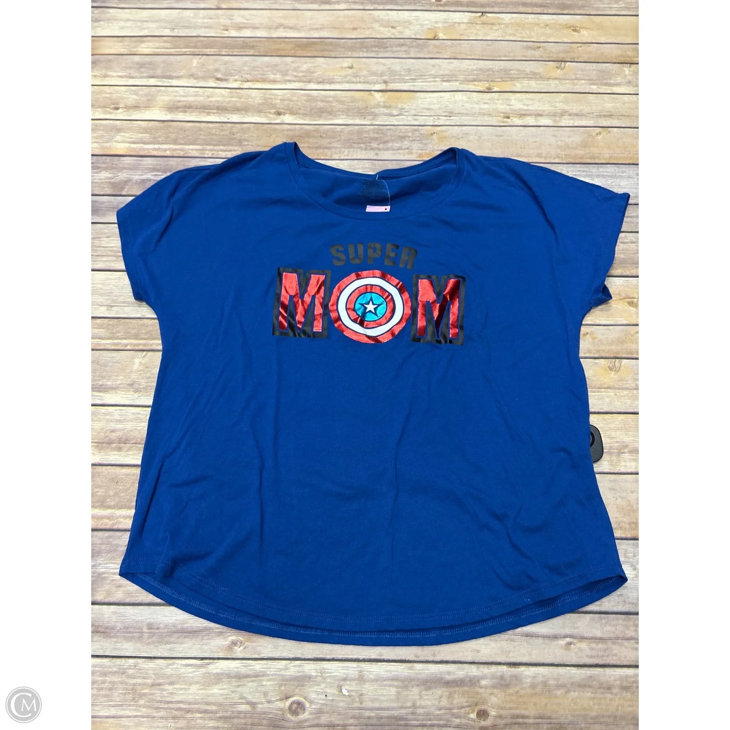 Top Short Sleeve Basic By Cme In Blue, Size: 2x