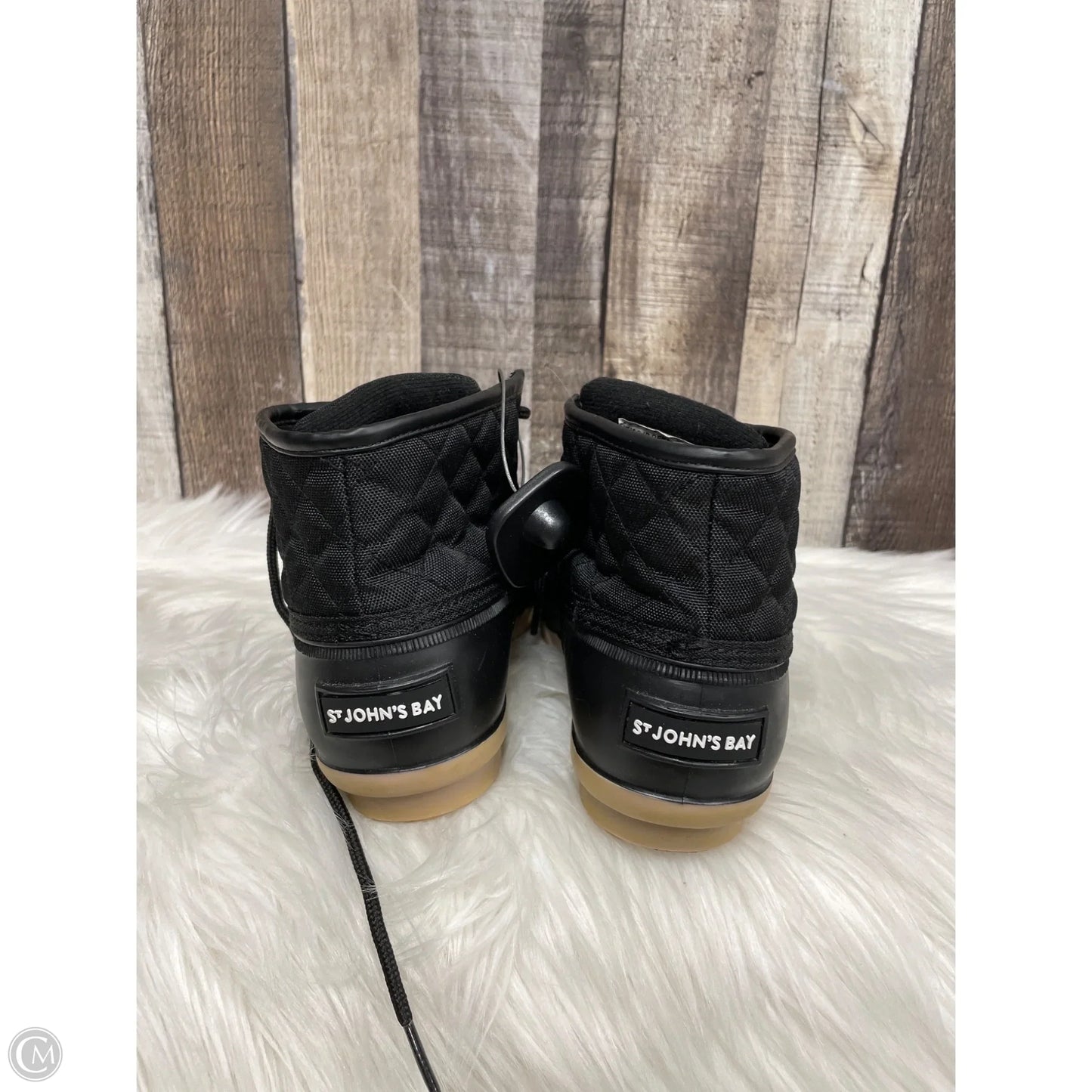 Boots Rain By St Johns Bay In Black, Size: 7
