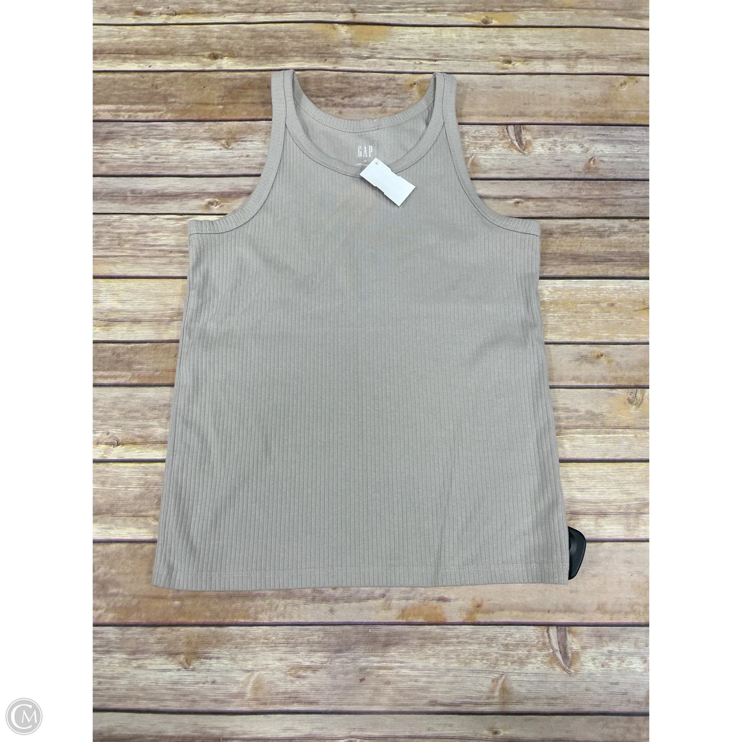 Top Sleeveless Basic By Gap In Grey, Size: M