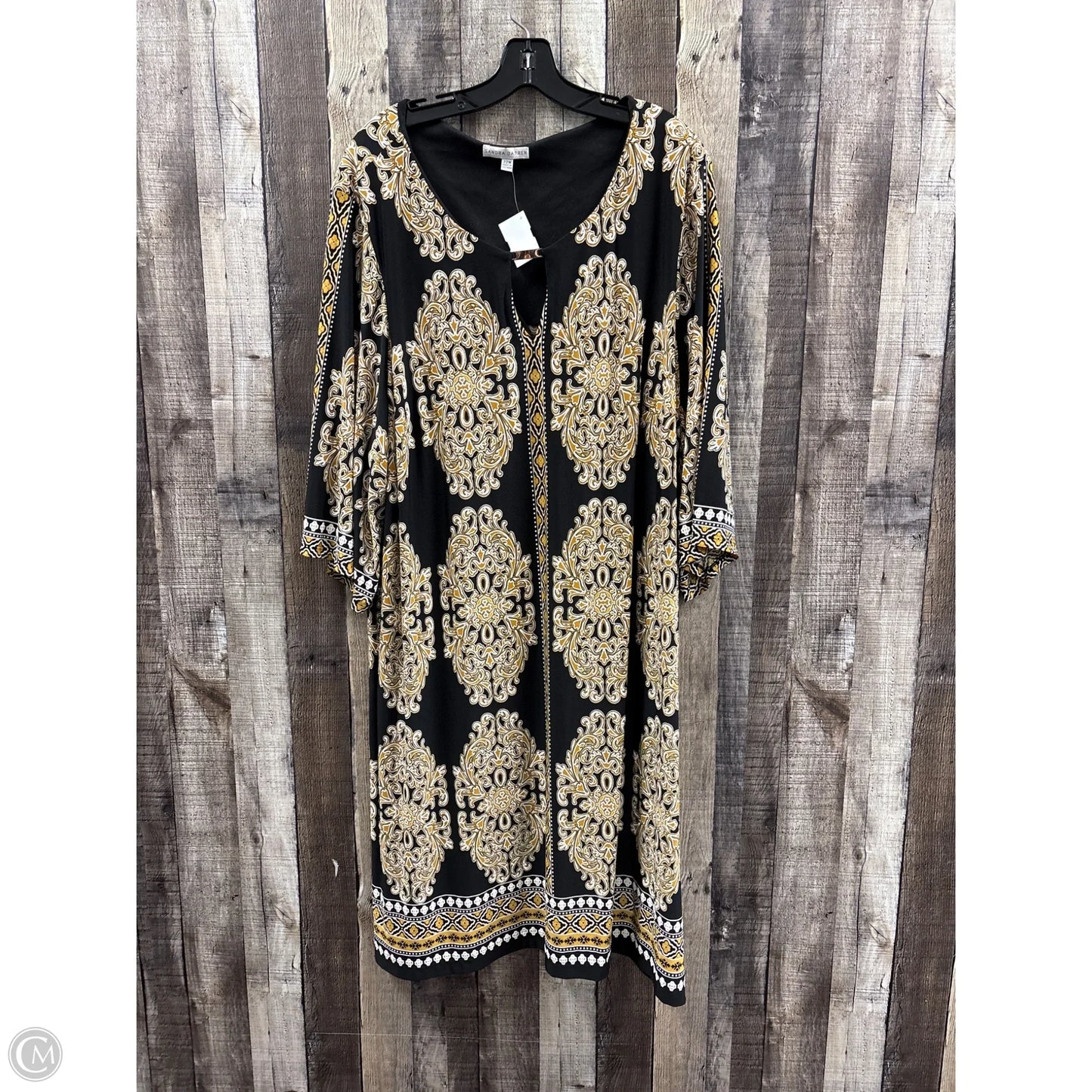 Dress Casual Short By Sandra Darren In Black, Size: 3x