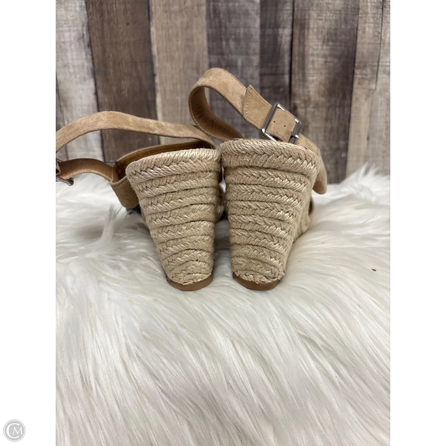 Sandals Heels Wedge By Steve Madden In Brown, Size: 8.5