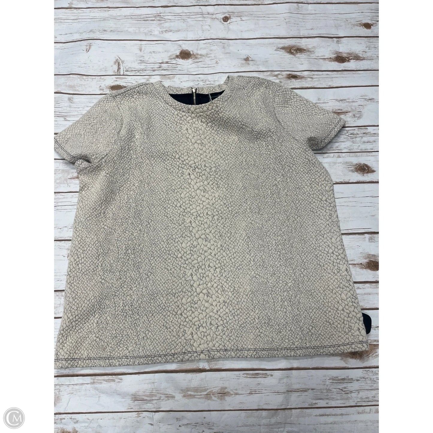 Top Short Sleeve By Ann Taylor In Cream, Size: Xxl