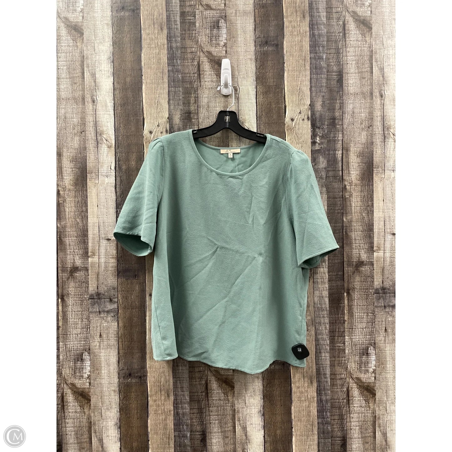 Top Short Sleeve By Les Serein In Green, Size: Xl