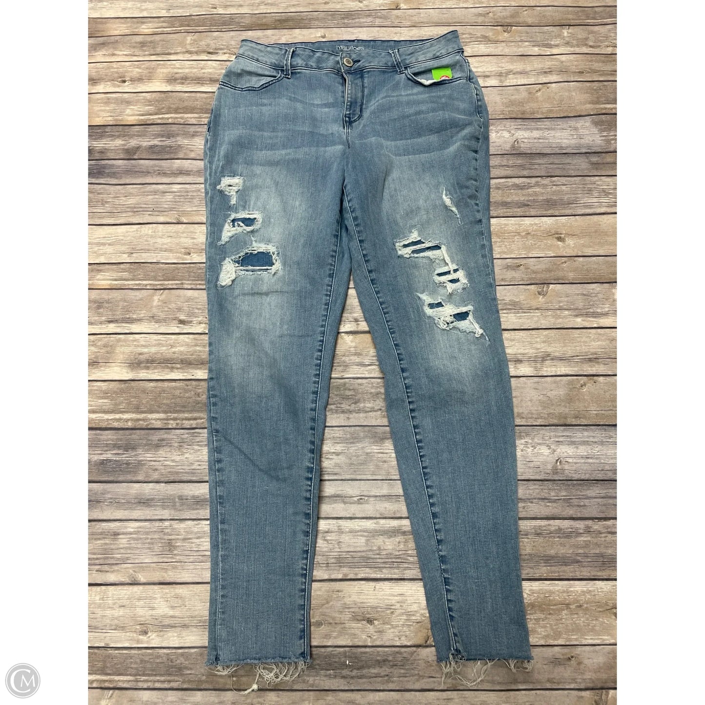 Jeans Skinny By Maurices In Blue, Size: 12