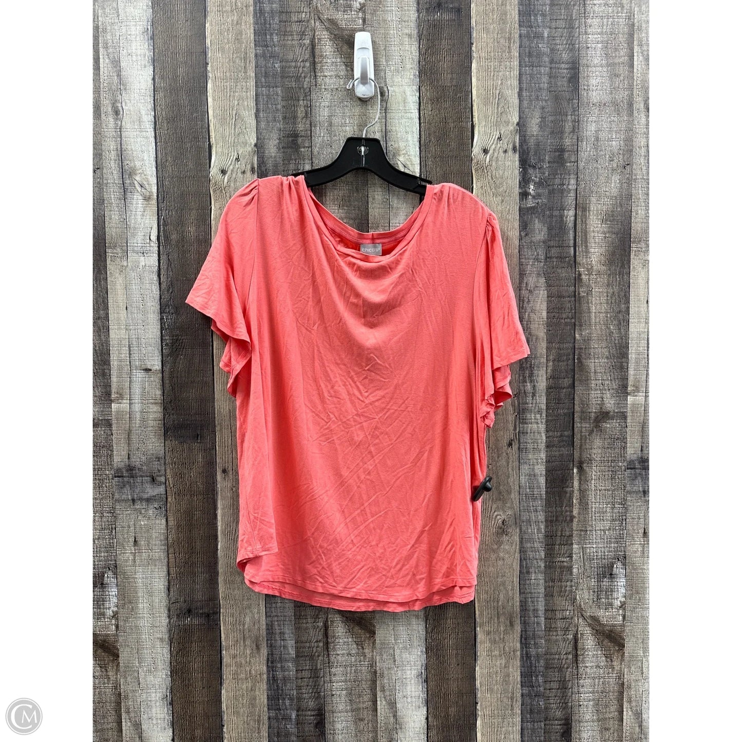 Top Short Sleeve Basic By Chicos In Pink, Size: Xl