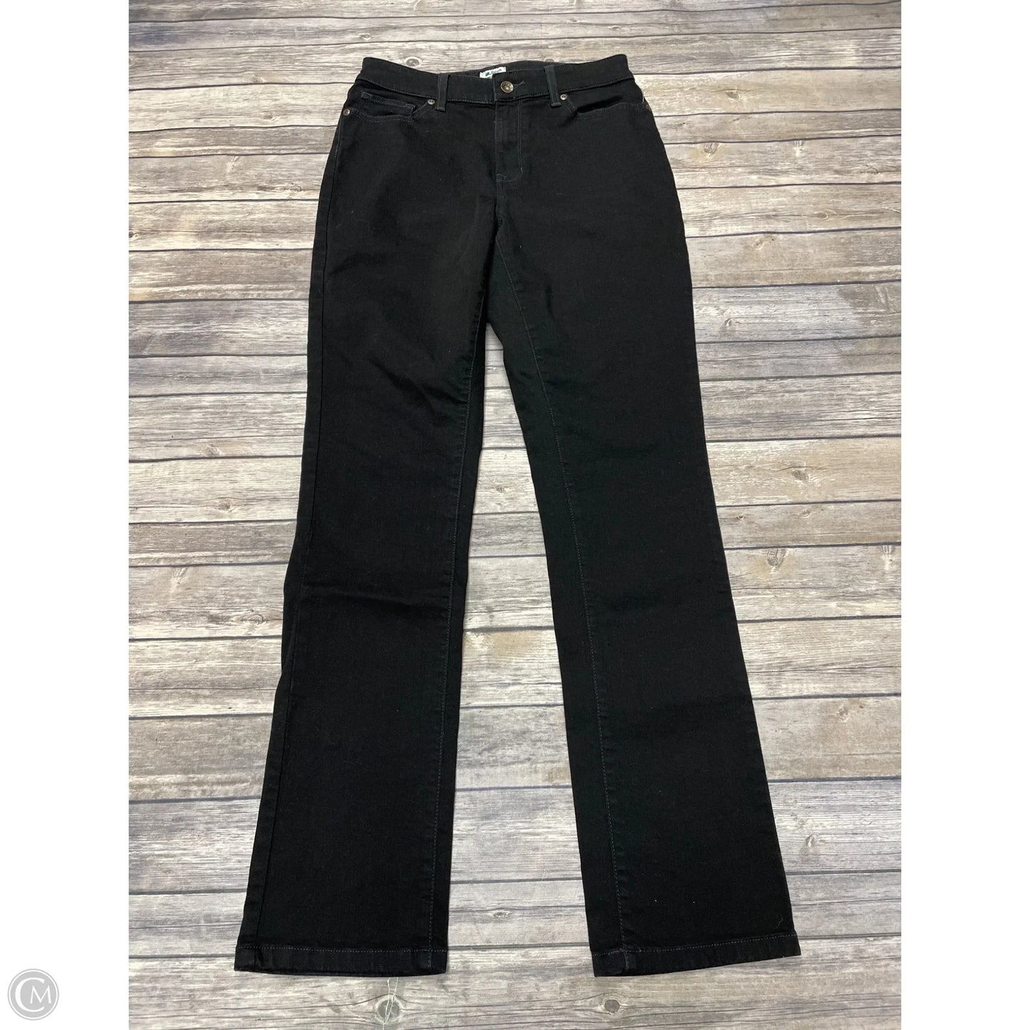Jeans Straight By L.l. Bean In Black, Size: 8