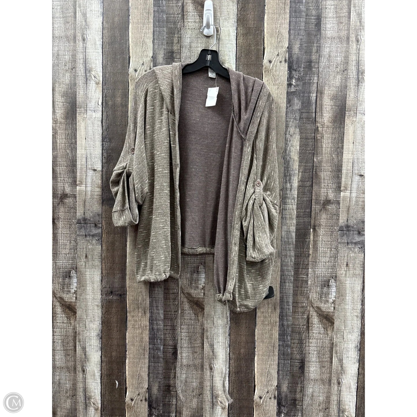 Cardigan By America Rag In Taupe, Size: 3x