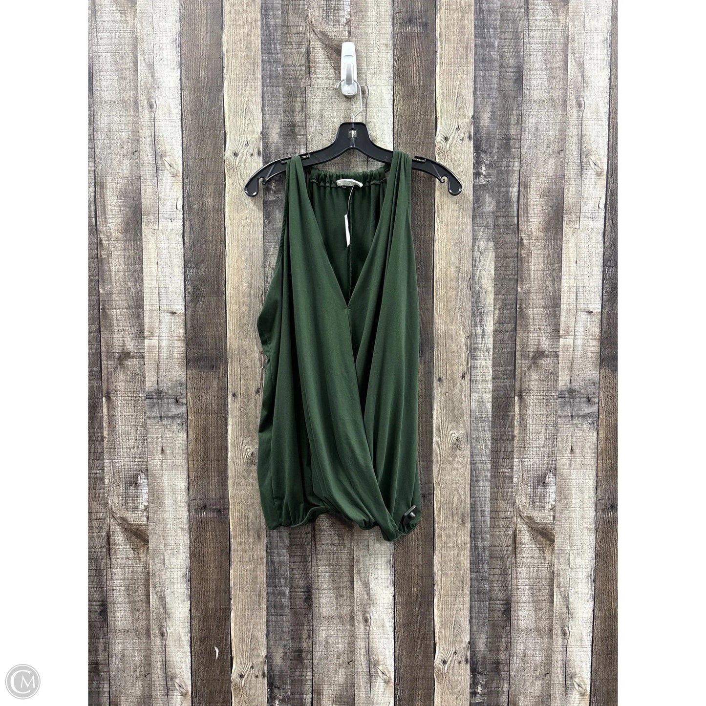 Top Sleeveless By Zenana In Green, Size: 2x