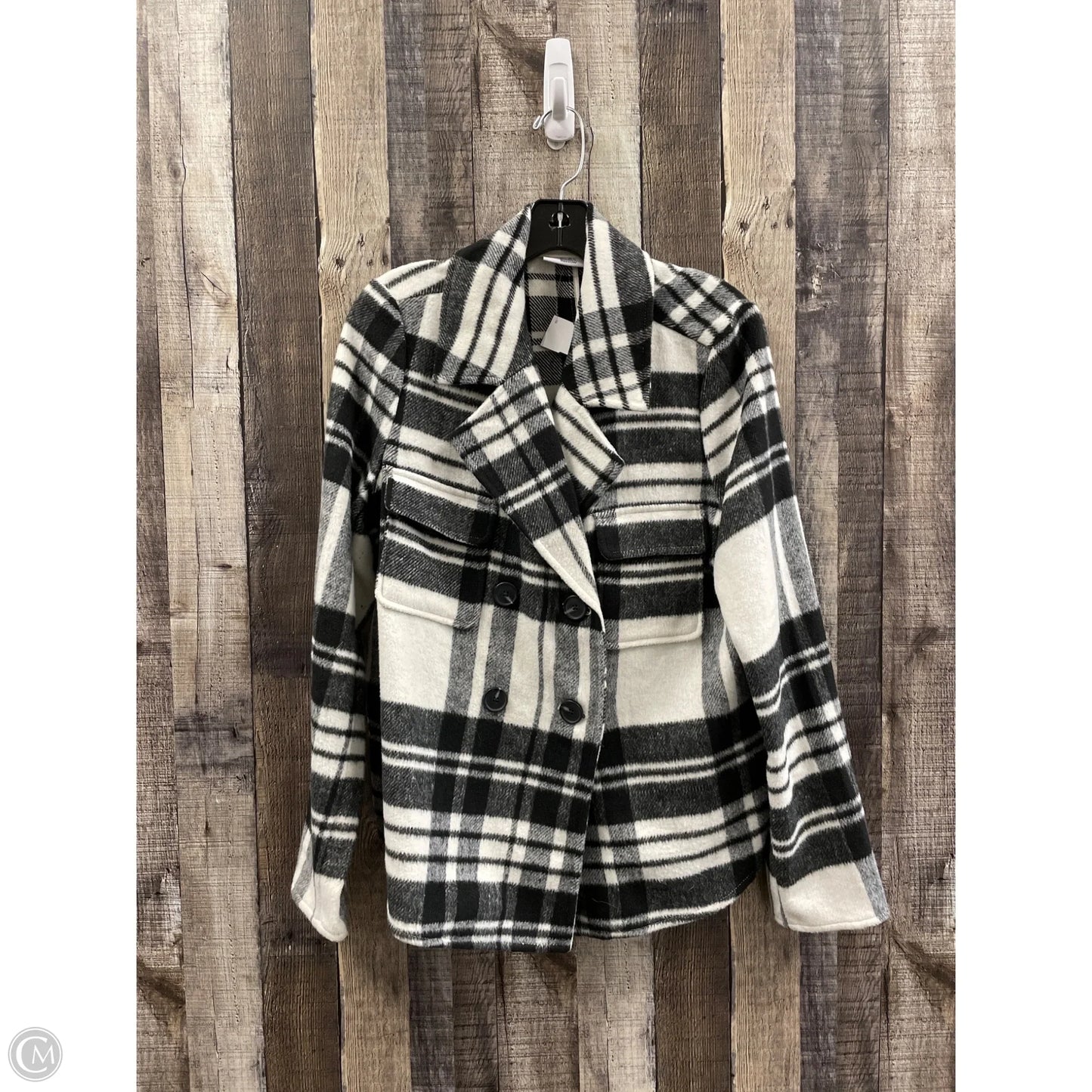 Jacket Shirt By Croft And Barrow In Black & White, Size: S