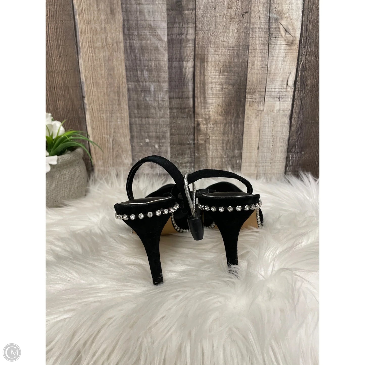 Shoes Heels Stiletto By Giani Bernini In Black & Silver, Size: 7