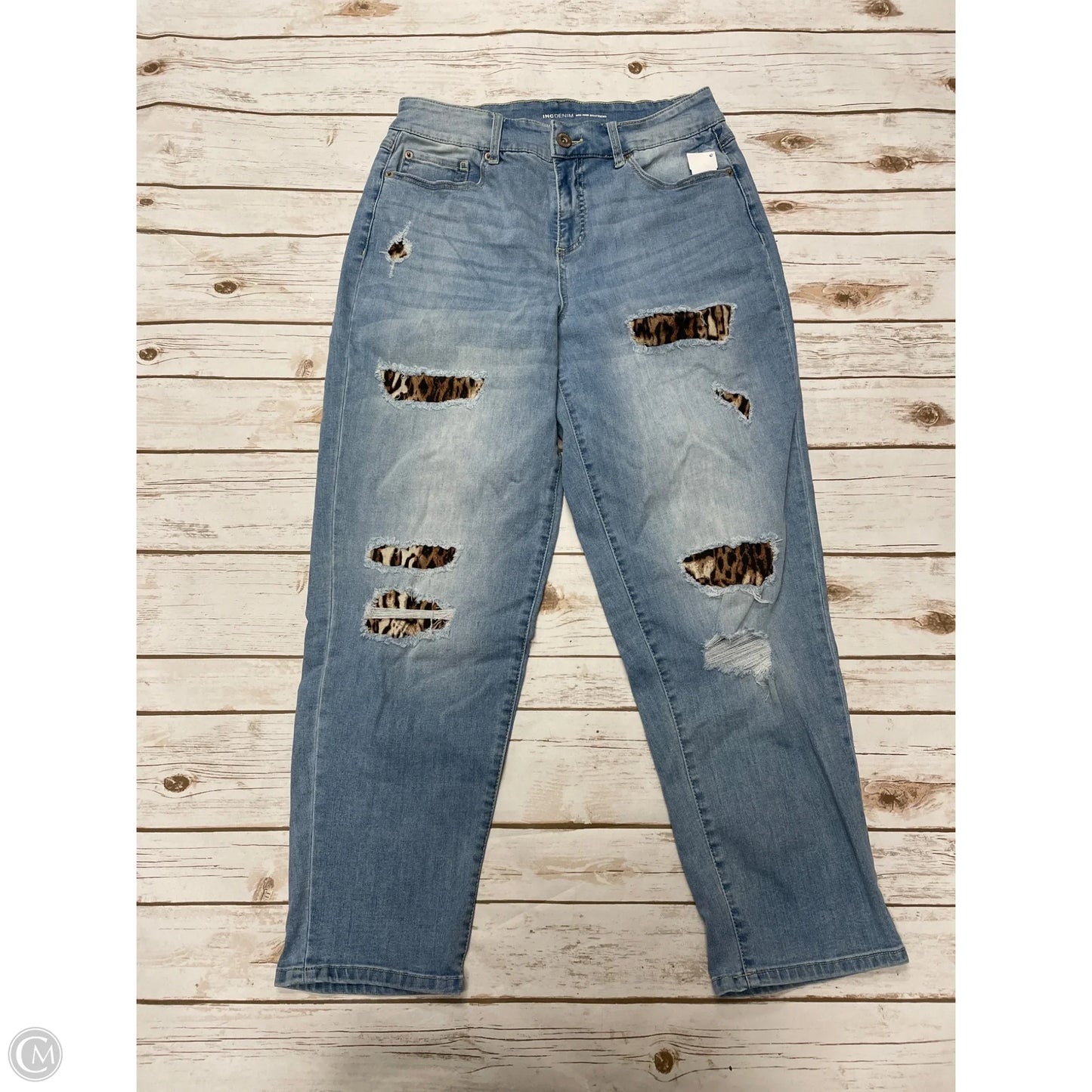 Jeans Straight By Inc In Blue Denim, Size: 12