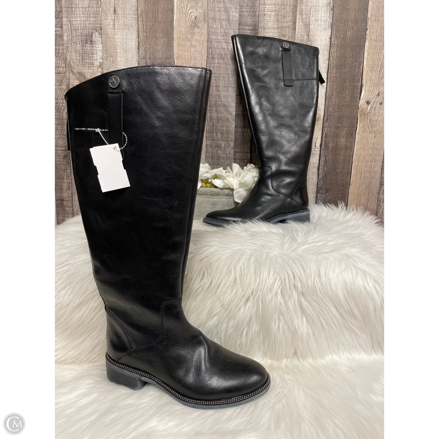 Boots Knee Flats By Franco Sarto In Black, Size: 5.5