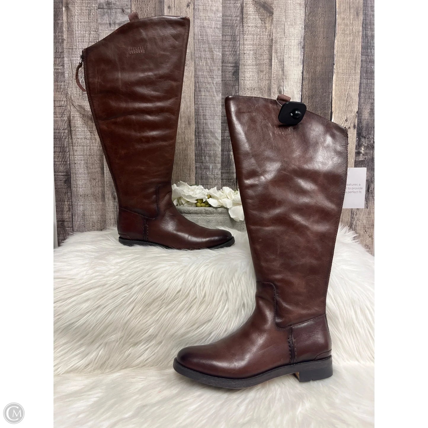 Boots Knee Flats By Franco Sarto In Brown, Size: 7