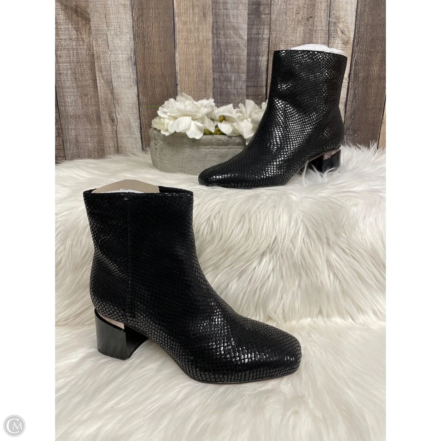 Boots Ankle Heels By Franco Sarto In Black, Size: 8.5