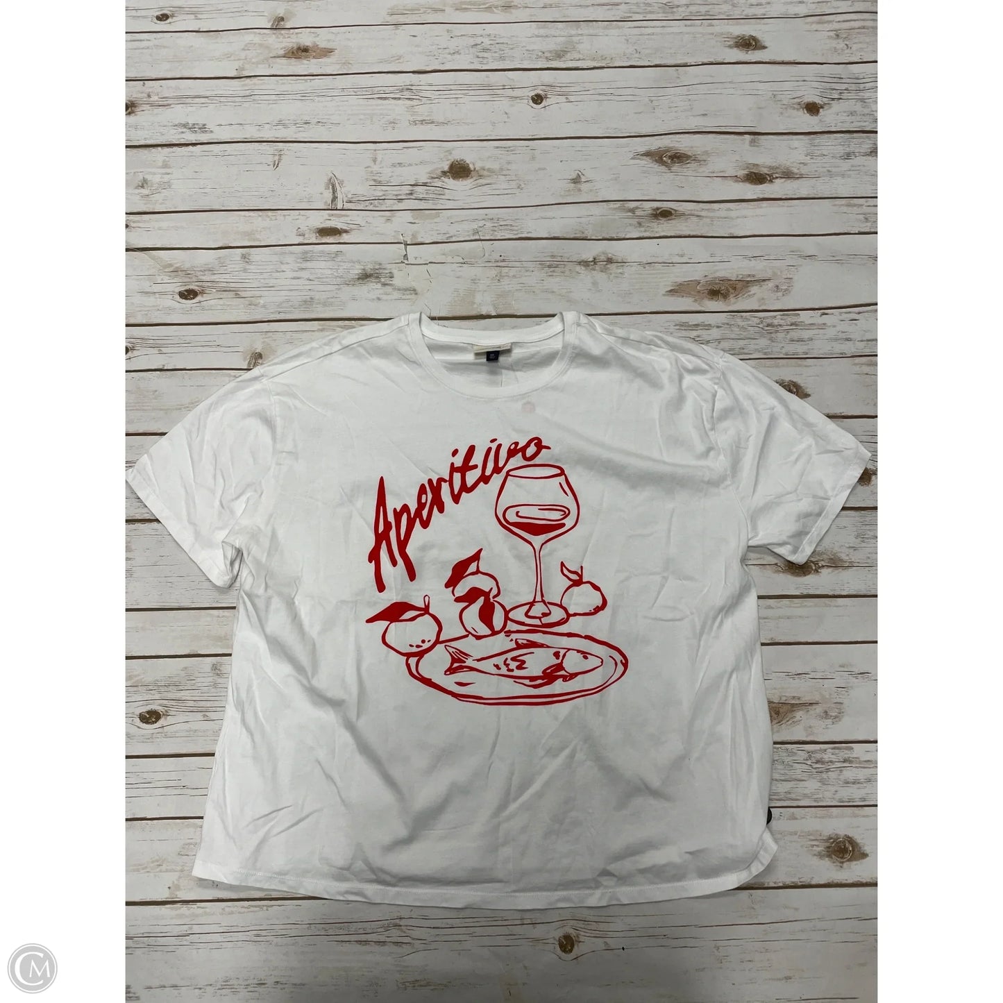 Top Short Sleeve By Universal Thread In White, Size: Xxl