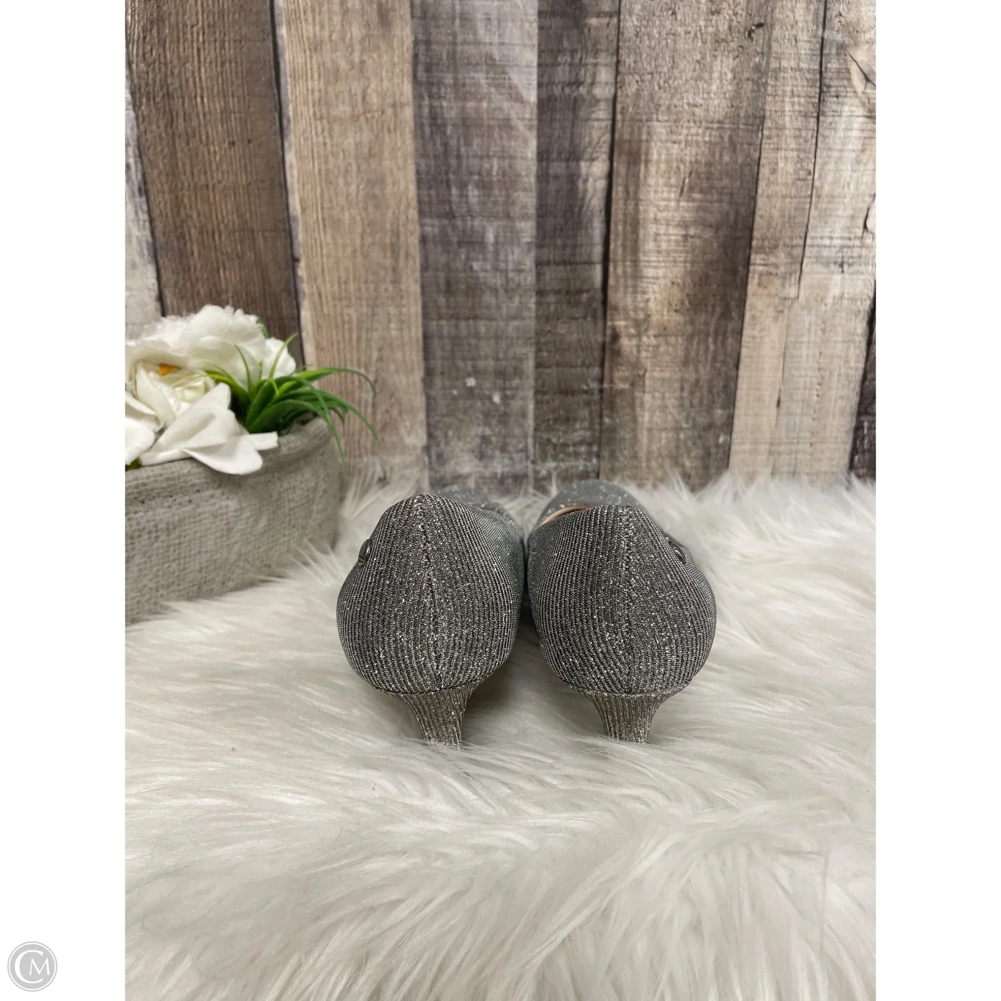 Shoes Heels Kitten By Life Stride In Silver, Size: 6.5