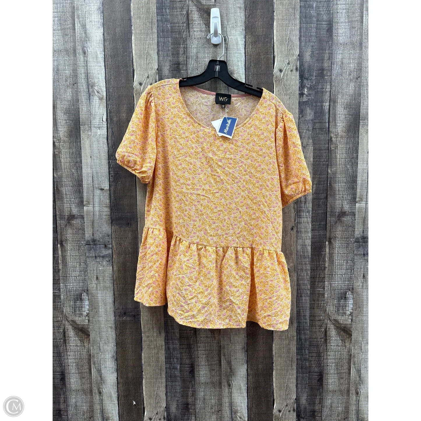 Top Short Sleeve By W5 In Floral Print, Size: L