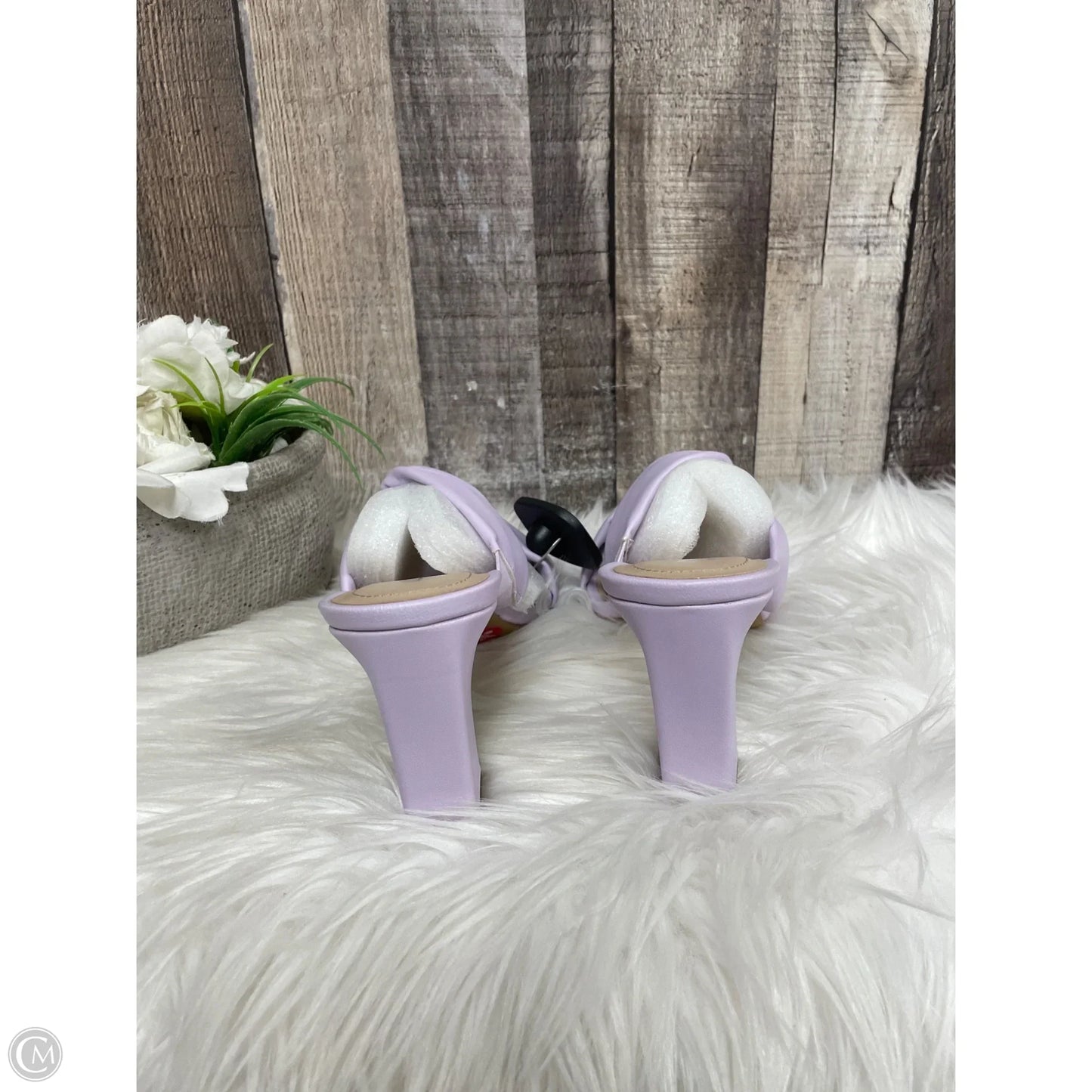 Sandals Heels Block By Charles David In Purple, Size: 7.5