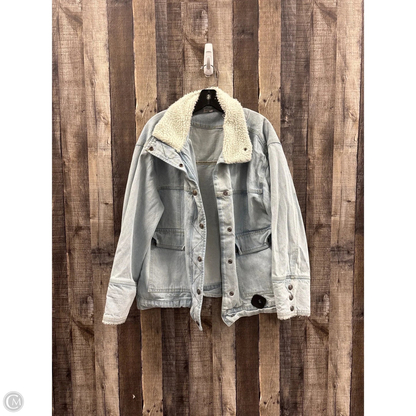 Jacket Denim By Cme In Blue Denim, Size: L