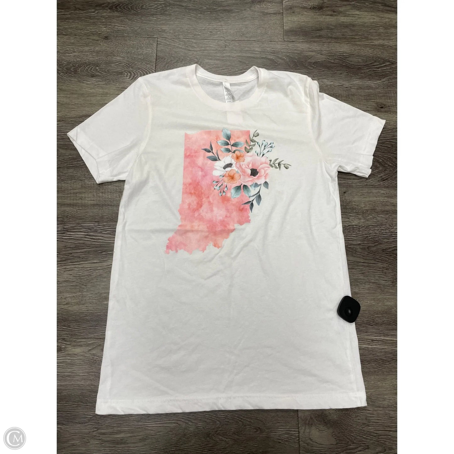 Top Short Sleeve By Bella + Canvas In White, Size: M