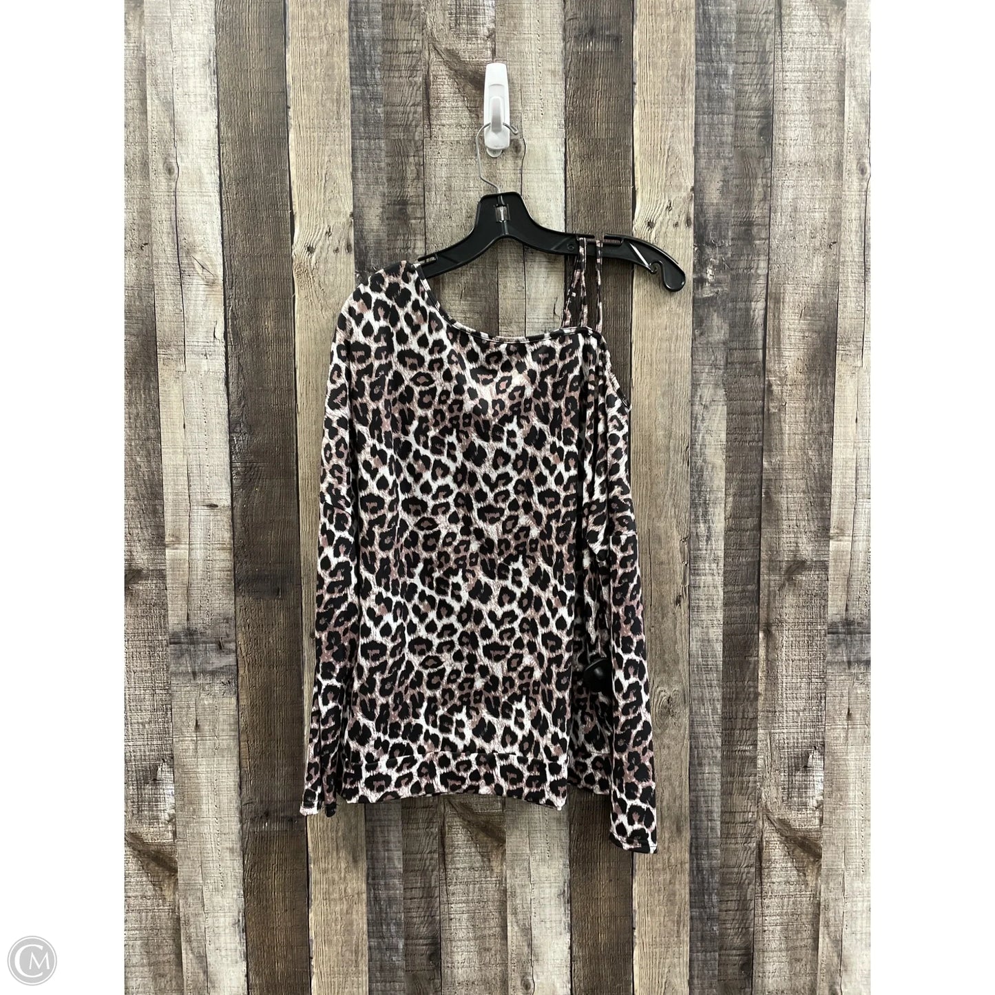Top Long Sleeve By Cmf In Animal Print, Size: L