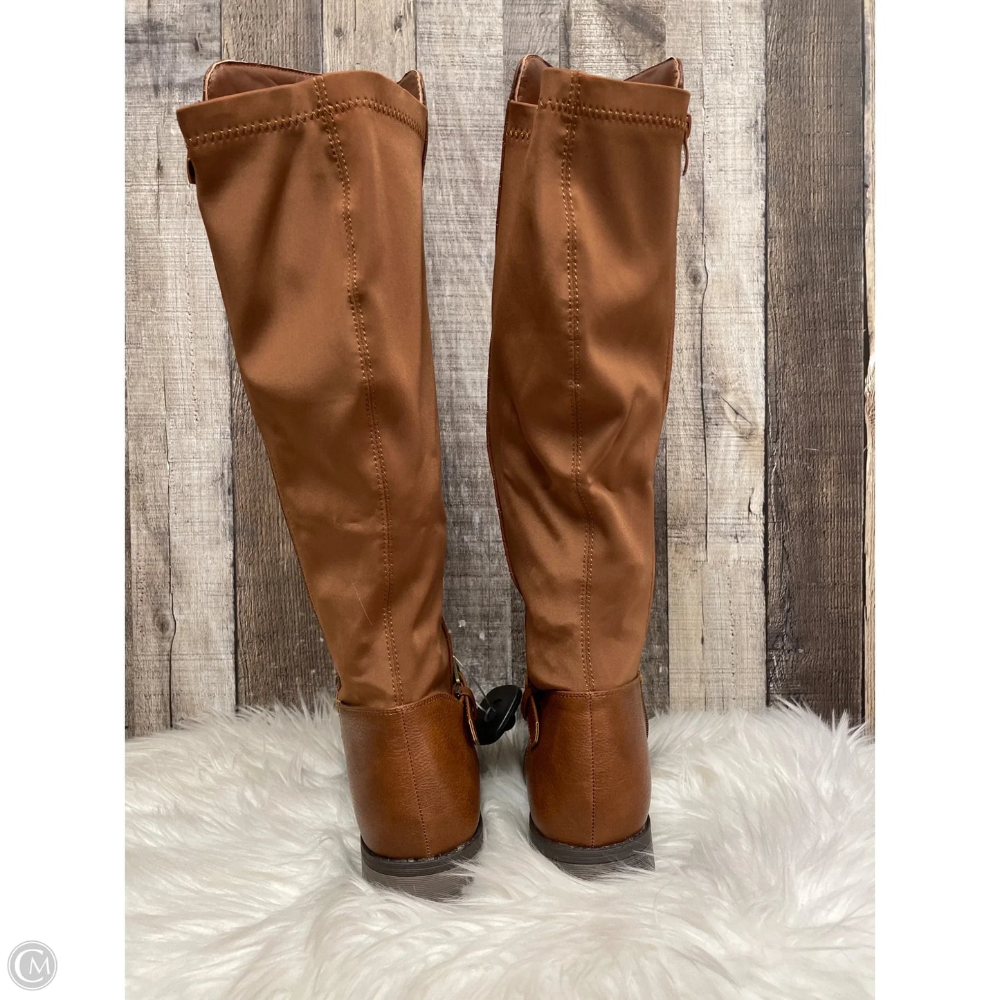 Boots Knee Flats By Forever In Brown, Size: 7