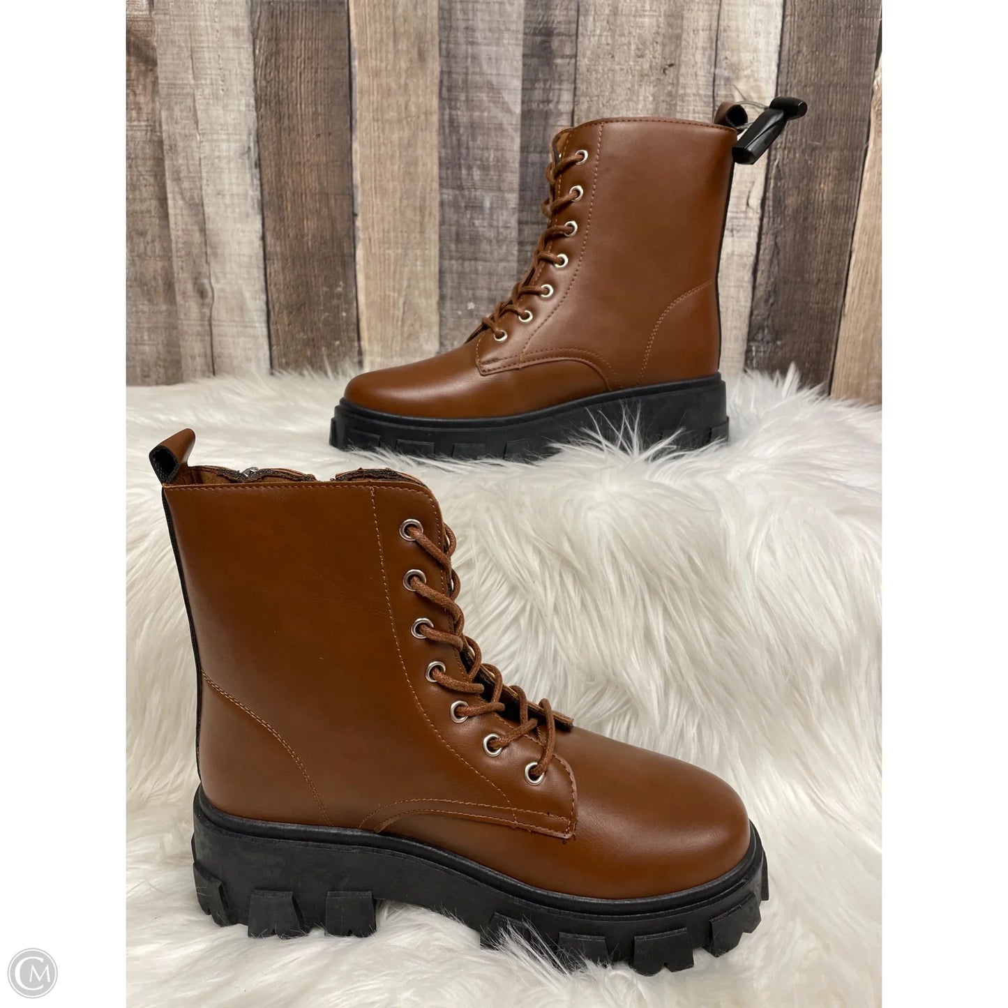 Boots Ankle Flats By Forever In Brown, Size: 7