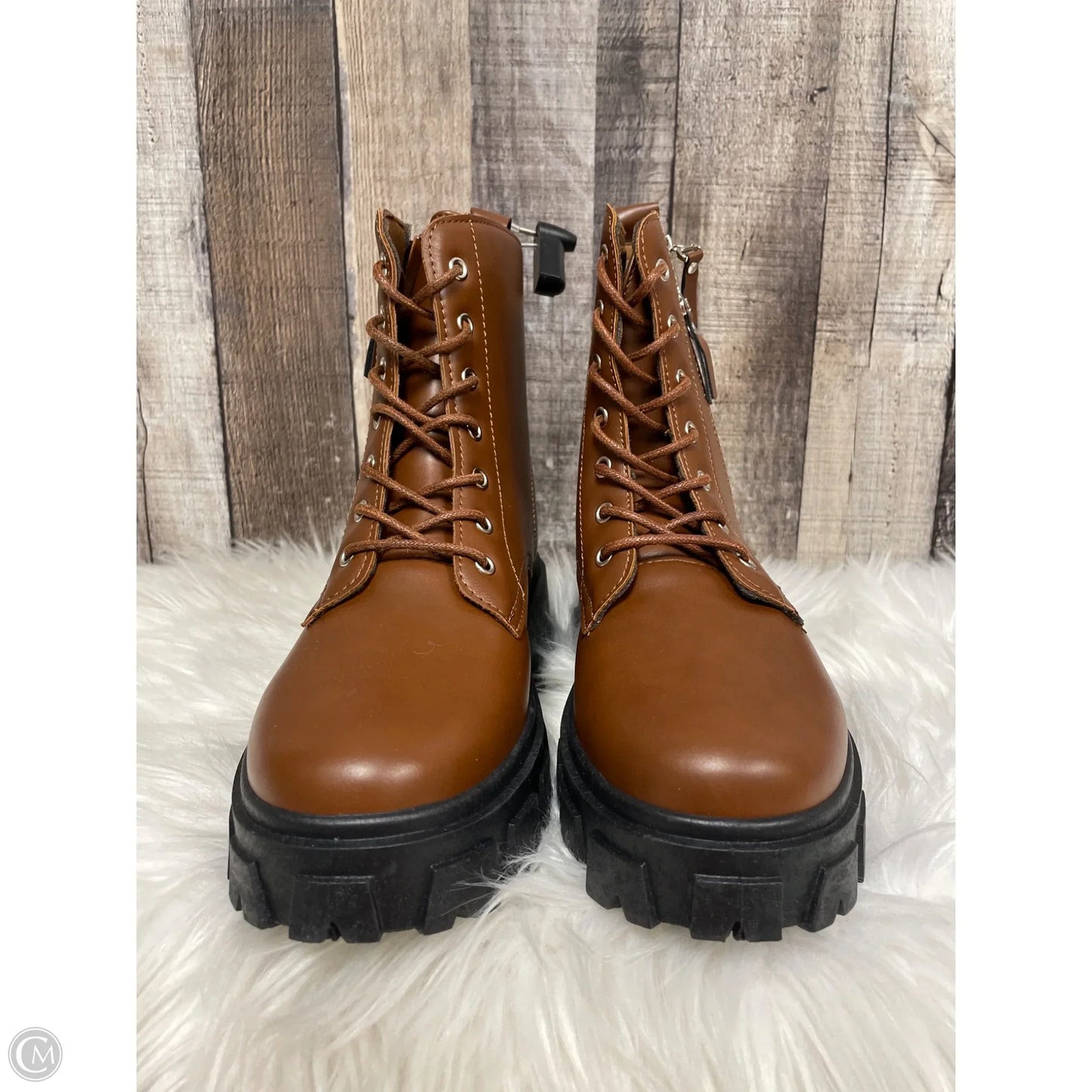 Boots Ankle Flats By Forever In Brown, Size: 7