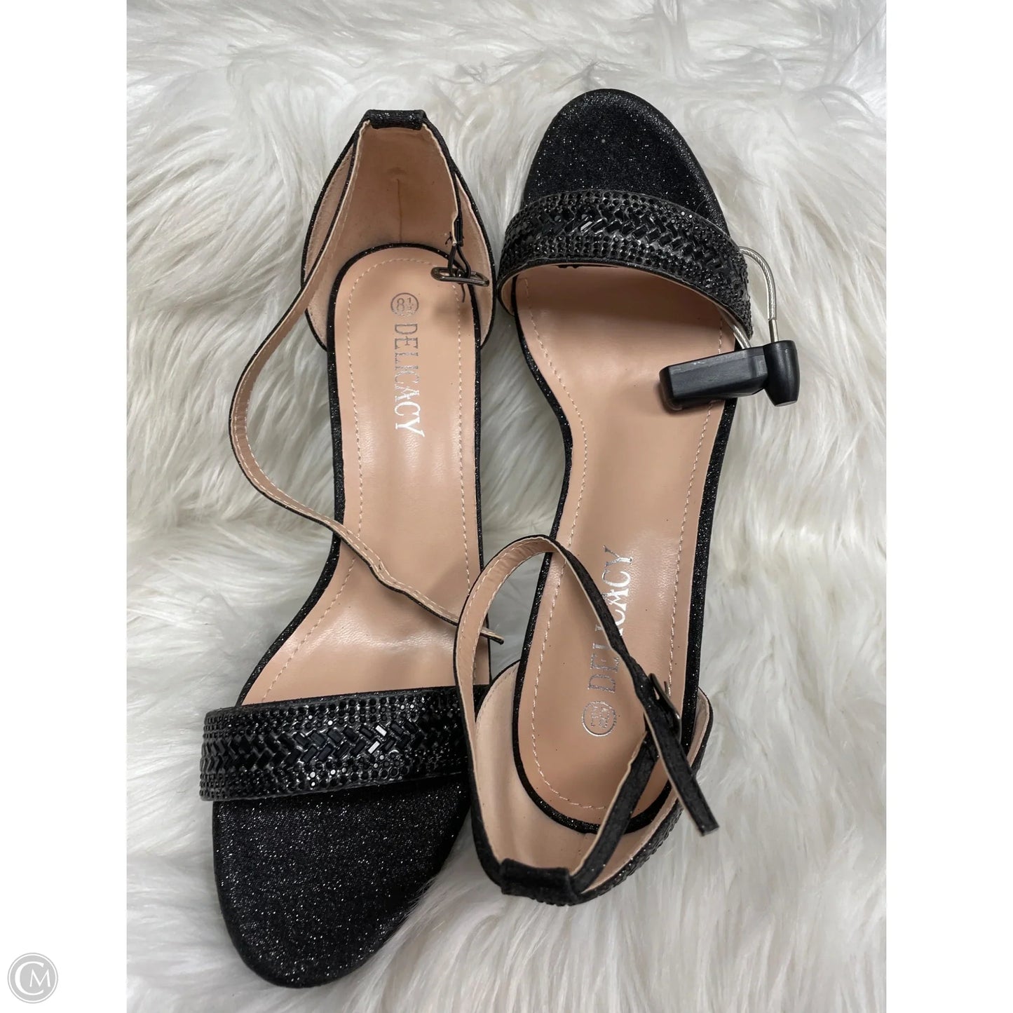 Sandals Heels Stiletto By Cme In Black, Size: 8.5