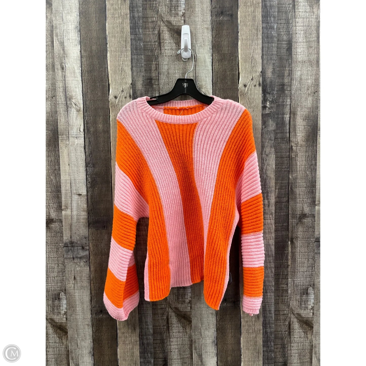 Sweater By Shein In Orange & Pink, Size: M