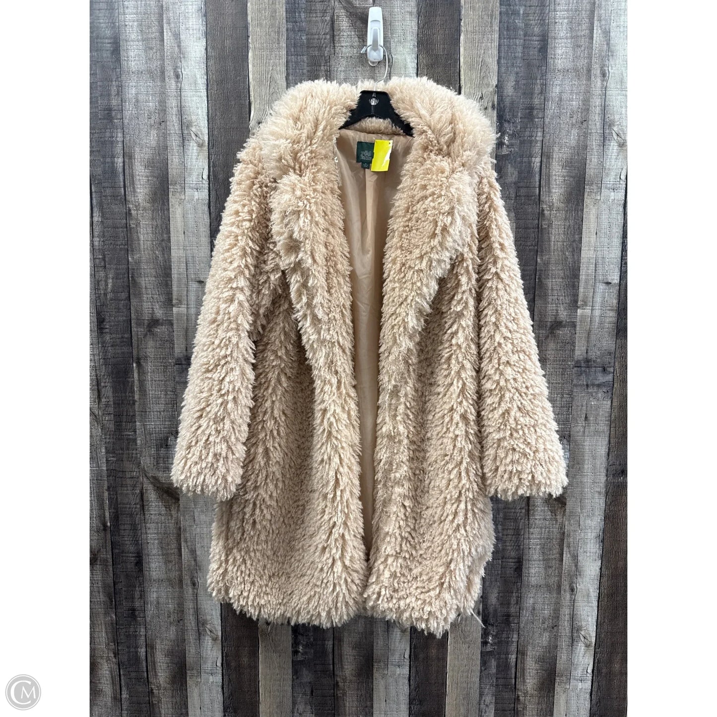Coat Faux Fur & Sherpa By Wild Fable In Tan, Size: Xl