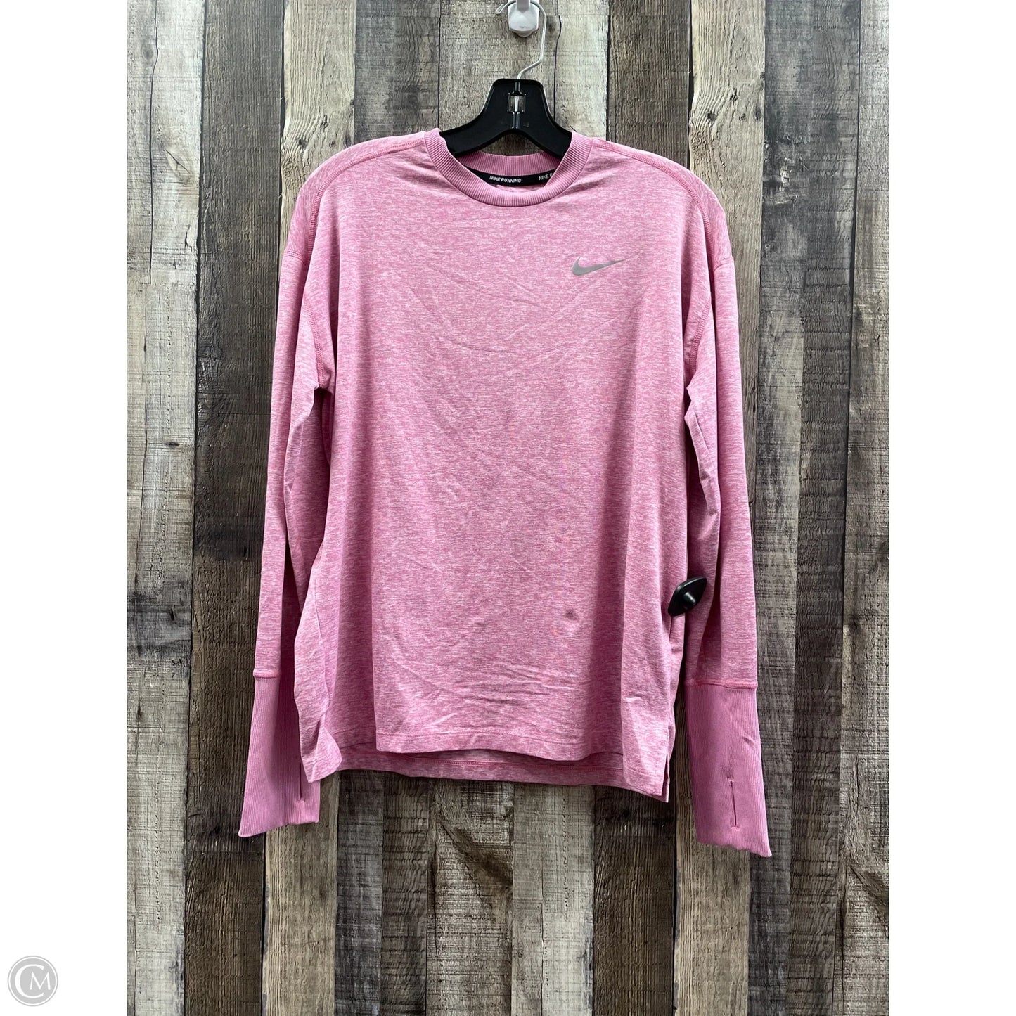 Athletic Top Long Sleeve Crewneck By Nike In Pink, Size: M