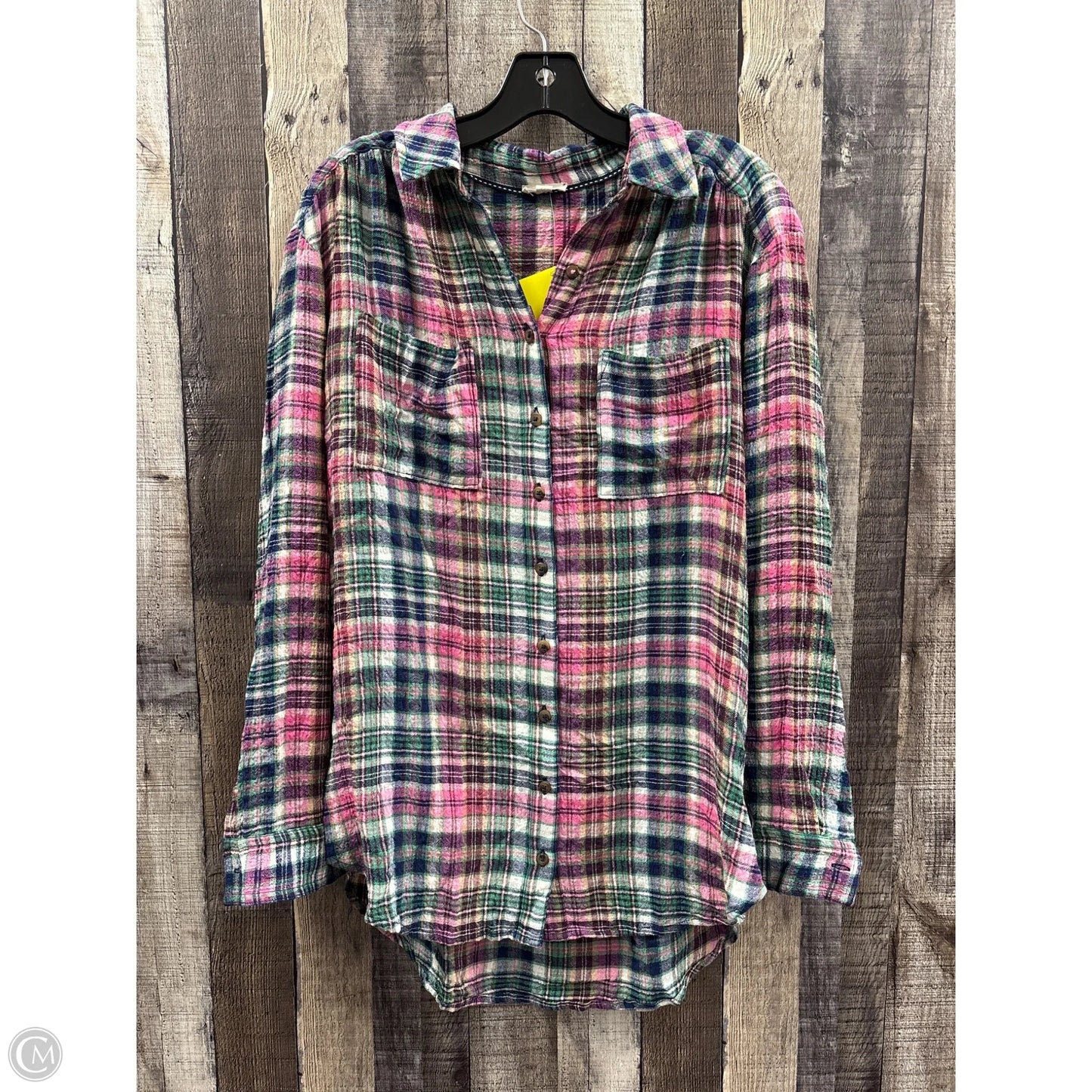 Top Long Sleeve By Pilcro In Plaid Pattern, Size: S