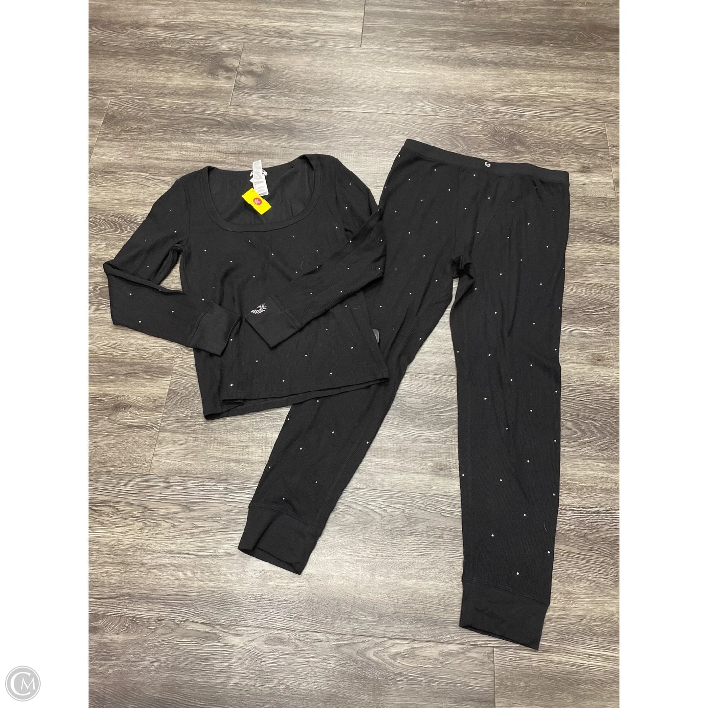 Pajamas 2pc By Pink In Black, Size: 0