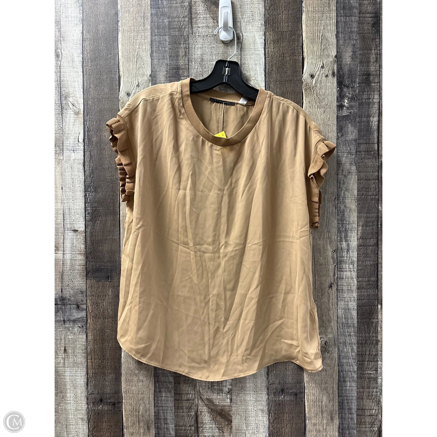 Top Short Sleeve By Tahari In Brown, Size: M