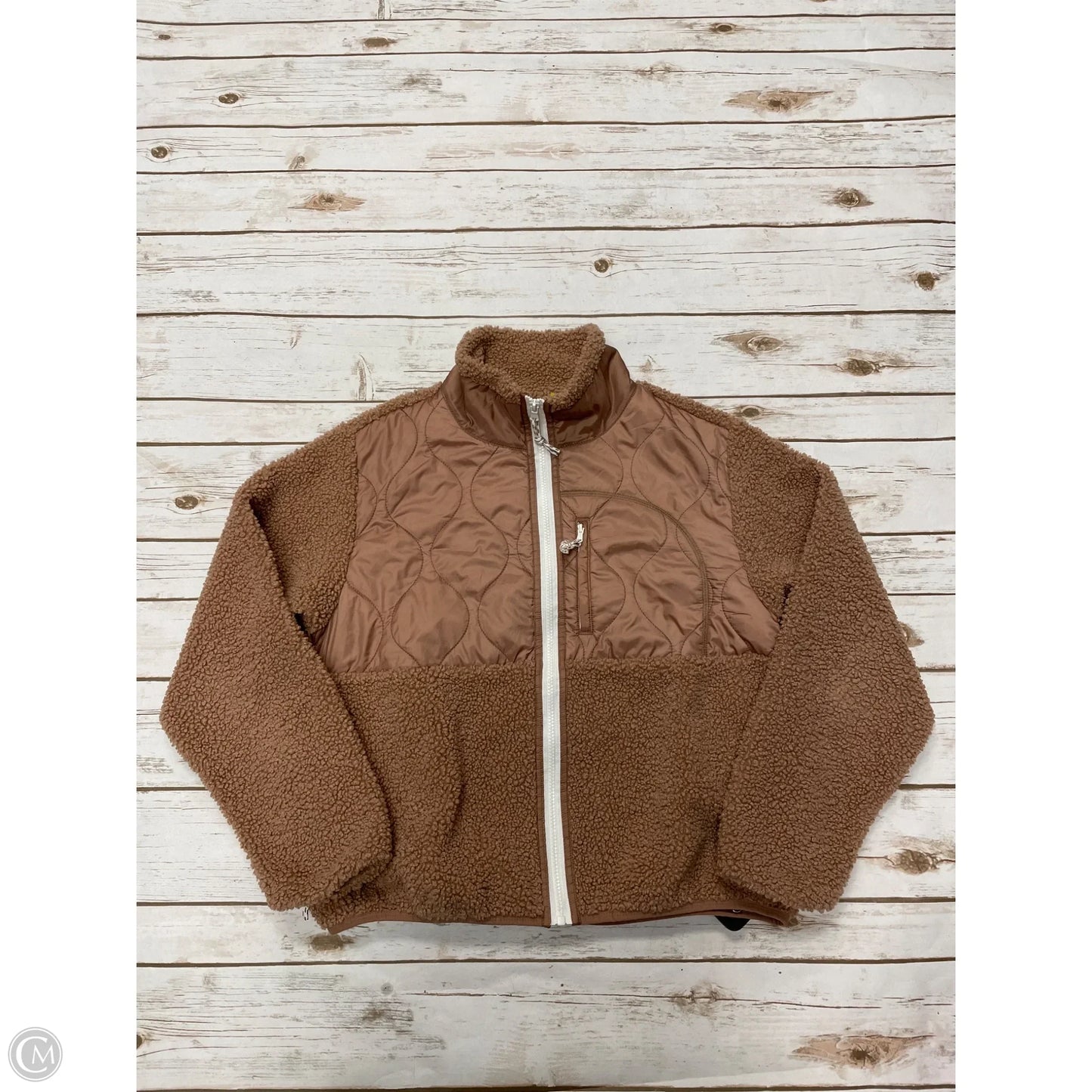 Jacket Fleece By Old Navy In Brown, Size: M