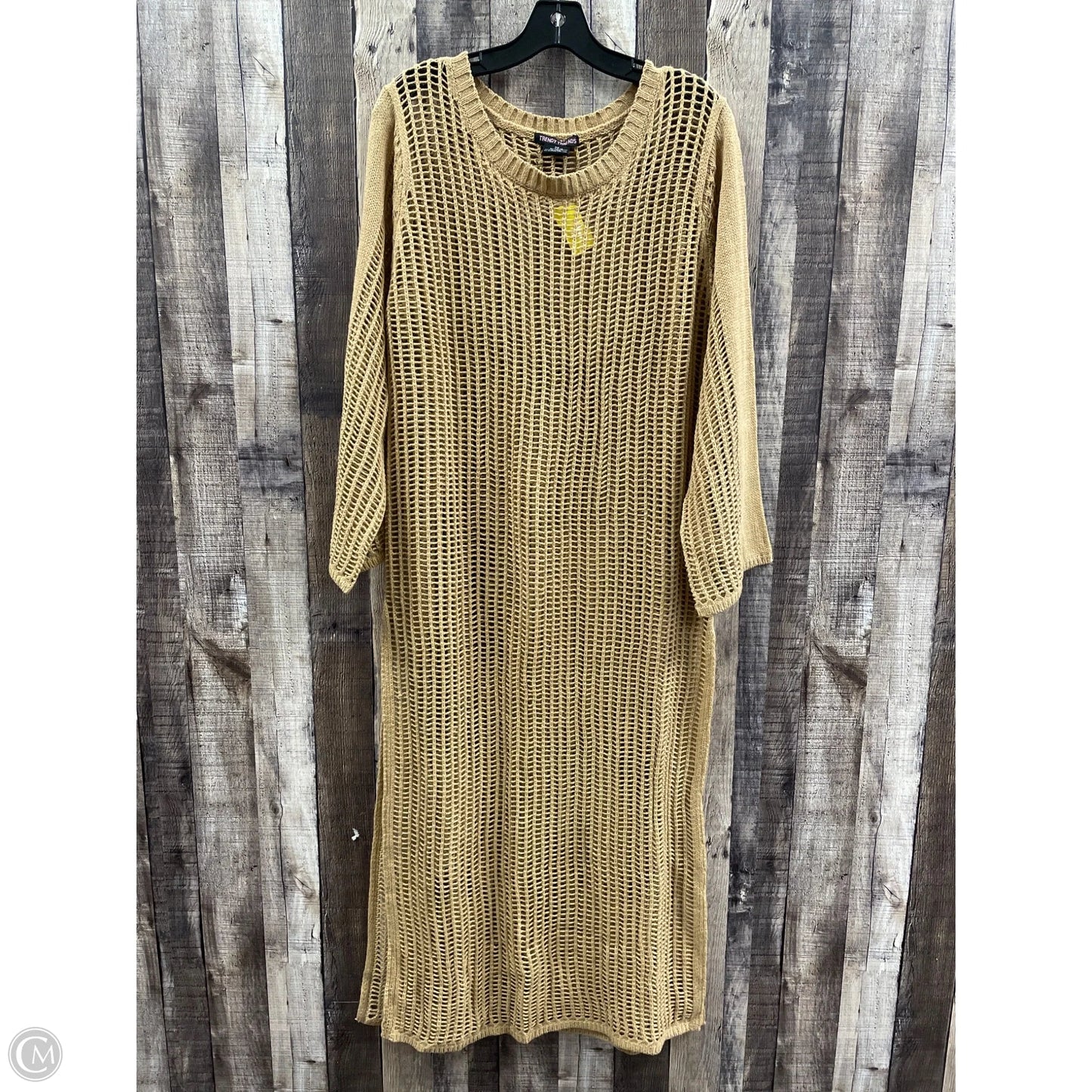 Dress Sweater By Cme In Tan, Size: 2x